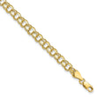 10k Solid Double Link Charm Bracelet