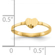 10K Heart Signet Ring, Size 4 - Birthstone Company