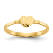 10K Heart Signet Ring, Size 4 - Birthstone Company