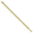 10KY Solid Double Link Charm Bracelet