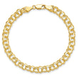 10KY Solid Double Link Charm Bracelet