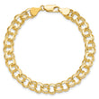 10k Solid Double Link Charm Bracelet