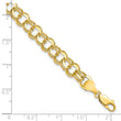 10k Solid Double Link Charm Bracelet