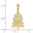 10K Polished Christmas Tree Pendant