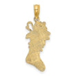 10K Polished Christmas Stocking Pendant