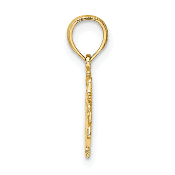 10K Polished Christmas Bells Pendant