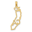 10K Solid California State Pendant