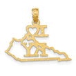 10K Solid Kentucky State Pendant