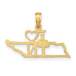 10K Solid Tennessee State Pendant