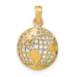 10k Polished Globe Pendant