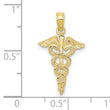 10k Caduceus Pendant