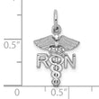 10k White Gold RN Charm