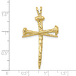 10k Polished Cross Charm