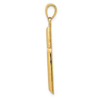 10k Tubular Cross Pendant