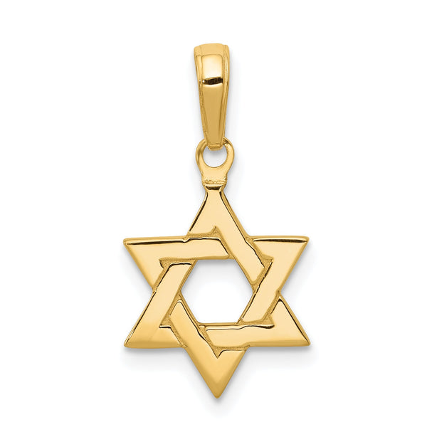 10k Polished Star of David Pendant