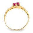 10k CZ July Birthstone Claddagh Heart Ring