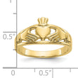 10k Polished Ladies Claddagh Ring