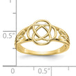 10k Polished Ladies Celtic Knot Ring