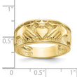 10k Polished Men's Claddagh Band