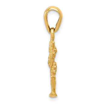 10k 3-D Cactus Pendant