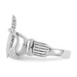 10K White Gold Ladies Claddagh Ring