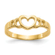 10k Heart Child's Ring