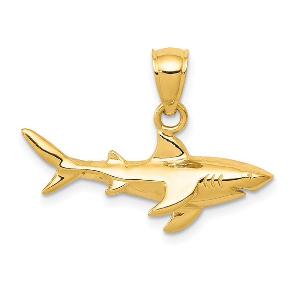 10K Shark Pendant