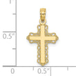 10k Budded Cross Charm