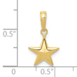 10k Small Polished 3-D Star Charm