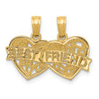 10K BEST FRIEND 2 Piece Break-A-Part Charm