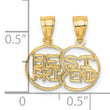 10K Break Apart Cut-Out BEST FRIEND Pendant