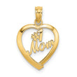 10K #1 MOM In Heart Pendant