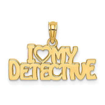 10K I HEART MY DETECTIVE Charm