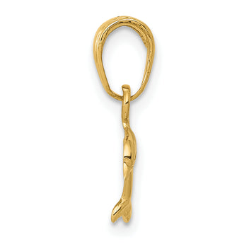 10K Mini Dolphin Pendant
