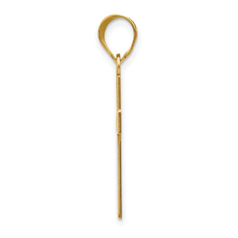 10K Small Satin Cross Pendant