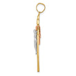 10K Tri-color Large Draped INRI Crucifix Pendant
