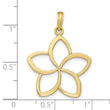 10k Polished Cut Out Flower Pendant