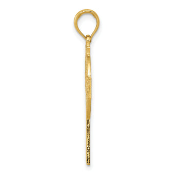 10K Polished Celtic Cross Pendant