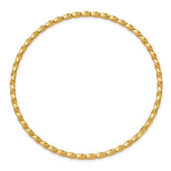10k 2.50mm Twisted Slip-on Bangle