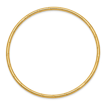 10k 2.5mm Grooved Slip-on Bangle