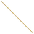 10k Polished and Lasered Spiral Link 7.25in Bracelet