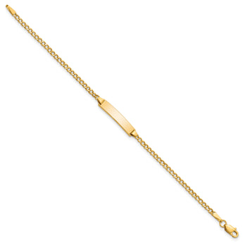 10k Semi-solid Curb Link ID Bracelet