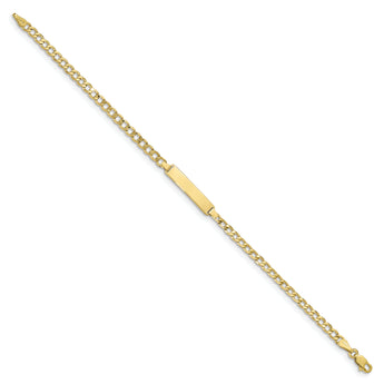 10k Semi-solid Curb Link ID Bracelet