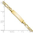 10k Semi-solid Figaro Link ID Bracelet