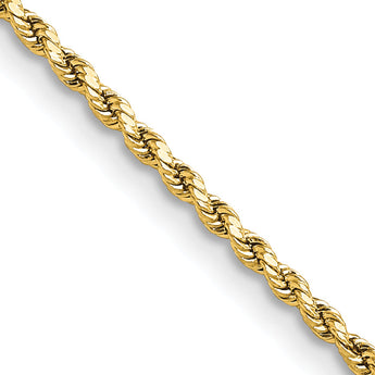 10k 2mm Semi-solid D/C Rope Chain