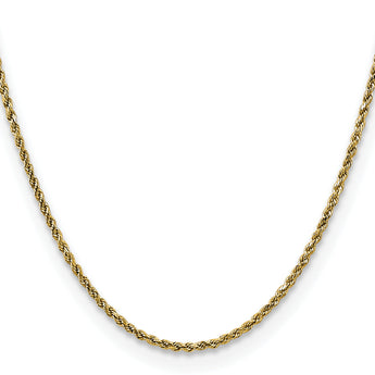 10k 2.25mm Semi-solid D/C Rope Chain