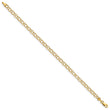 10k Hollow Double Link Charm Bracelet