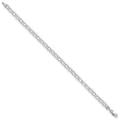 10k White Gold Hollow Double Link Charm Bracelet