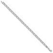 10k White Gold Hollow Double Link Charm Bracelet