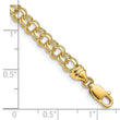10k 7in 4.75mm Solid Double Link Charm Bracelet